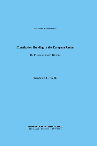 Produktbild: Constitution Building in the European Union