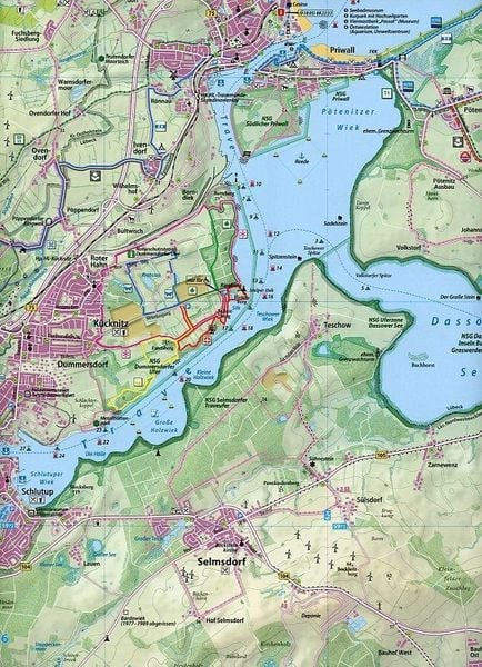 Ostseeküste Travemünde bis Wismar Rad- und Wanderkarte  1 : 40 000