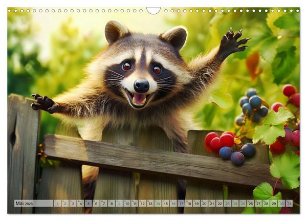 Produktbild: Wilde Nachbarn - Tierisches Treiben im Gartenparadies! (Wandkalender 2026 DIN A3 quer), CALVENDO Monatskalender