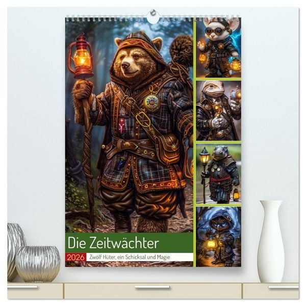 Die Zeitwächter (hochwertiger Premium Wandkalender 2026 DIN A2 hoch), Kunstdruck in Hochglanz