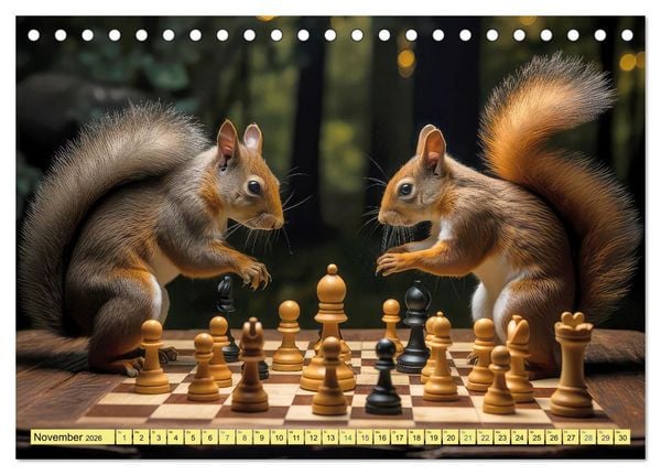 Produktbild: Eichh&ouml;rnchen im Erlebnishunger (Tischkalender 2026 DIN A5 quer), CALVENDO Monatskalender
