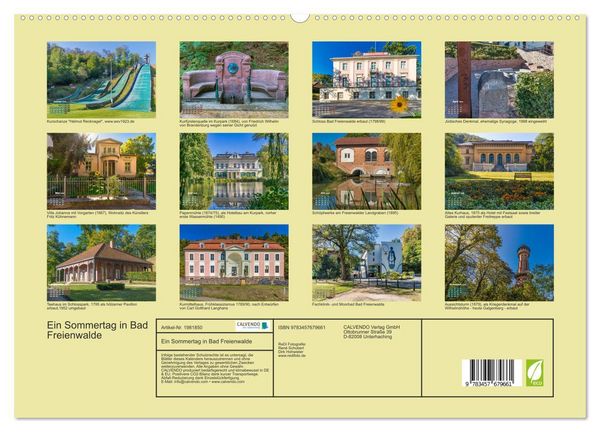 Produktbild: Ein Sommertag in Bad Freienwalde (hochwertiger Premium Wandkalender 2026 DIN A2 quer), Kunstdruck in Hochglanz