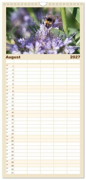 Produktbild: Familienplaner 2027 - Hummelflug mit 5 Spalten (Wandkalender, 21 x 45 cm) CALVENDO
