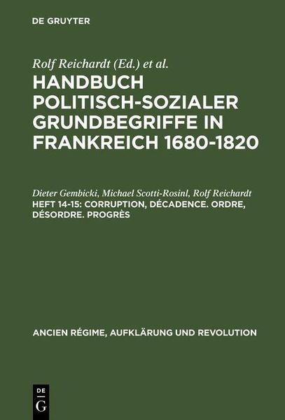 Produktbild: Corruption, D&eacute;cadence. Ordre, D&eacute;sordre. Progr&egrave;s