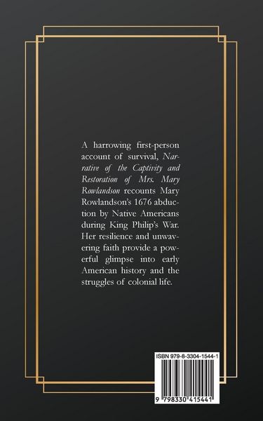 Produktbild: Narrative of the Captivity and Restoration of Mrs. Mary Rowlandson
