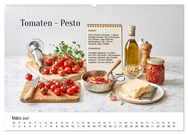 Produktbild: Tomatenzauber - frisch, w&uuml;rzig, selbst gemacht (hochwertiger Premium Wandkalender 2027 DIN A2 quer), Kunstdruck in Hochglanz