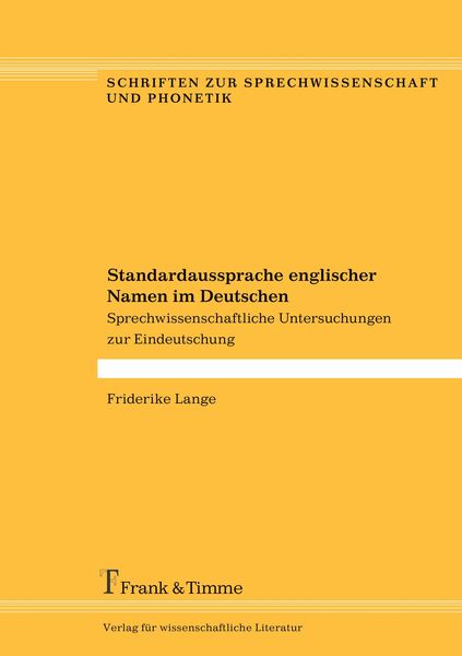 Produktbild: Standardaussprache englischer Namen im Deutschen