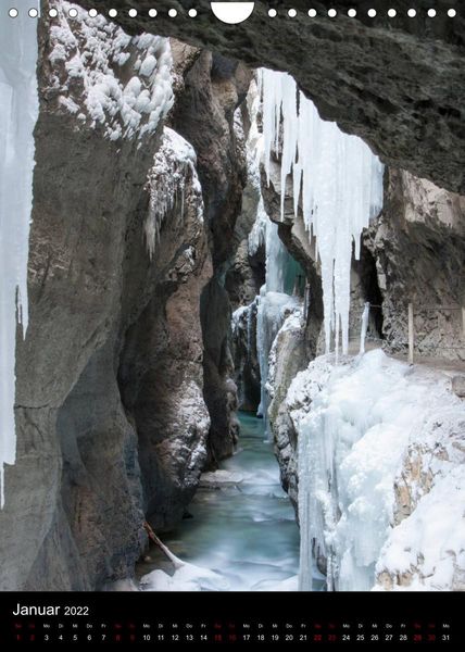 Produktbild: Impressionen aus der Partnachklamm (Wandkalender 2022 DIN A4 hoch)