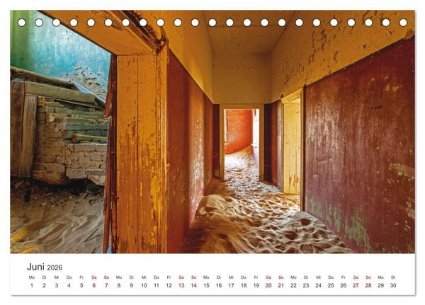 Produktbild: Kolmannskuppe Die Geisterstadt in der Sandw&uuml;ste (Tischkalender 2026 DIN A5 quer), CALVENDO Monatskalender