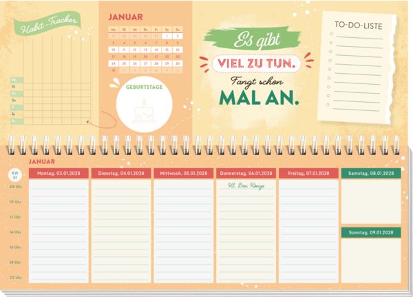 Produktbild: Tischkalender 2027 quer: Nutze den Tag! Es sei denn, er ist bl&ouml;d, dann nutze den n&auml;chsten