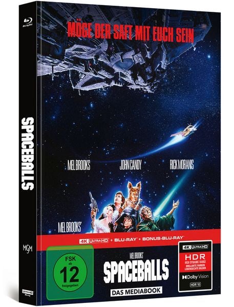 Produktbild: Spaceballs - Mel Brooks&rsquo; verr&uuml;ckte Raumfahrt - Limitiertes 3-Disc-Mediabook (4K Ultra HD + Blu-ray + Bonus-Blu-ray)