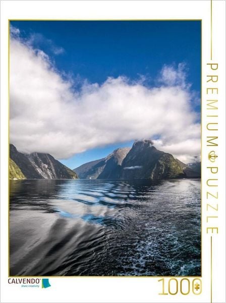 CALVENDO Puzzle Mitre Peak im Milford Sound , Southland, Fiordland National Park, South Island, Neuseeland | 1000 Teile Lege-Größe 64 × 48 cm Foto-Puzzle für glückliche Stunden
