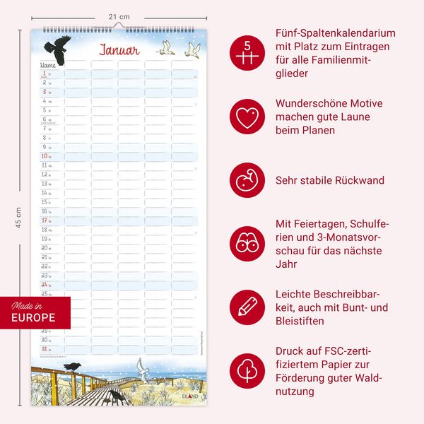 Produktbild: Der Sylter Familienplaner 2027 - Margret Bernard
