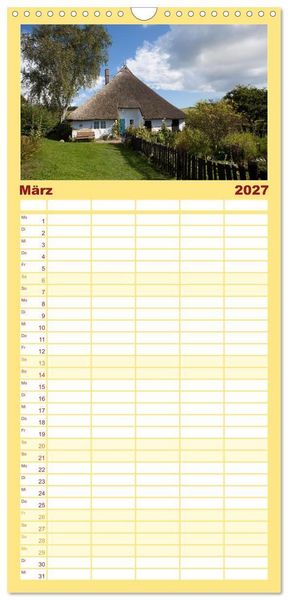 Produktbild: Familienplaner 2027 - R&uuml;gen und Hiddensee - Momente einer Reise mit 5 Spalten (Wandkalender, 21 x 45 cm) CALVENDO