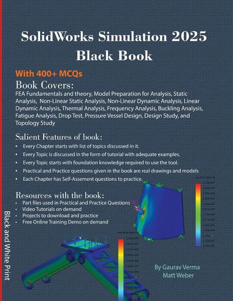 Produktbild: SolidWorks Simulation 2025 Black Book