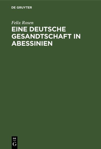 Produktbild: Eine deutsche Gesandtschaft in Abessinien