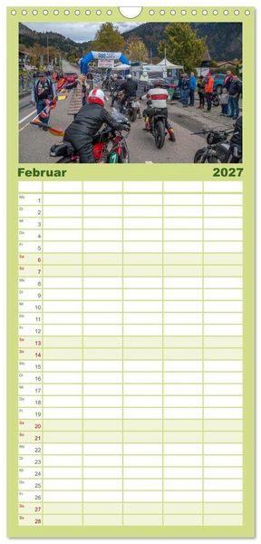 Produktbild: Familienplaner 2027 - Motorr&auml;der am Jochpass mit 5 Spalten (Wandkalender, 21 x 45 cm) CALVENDO