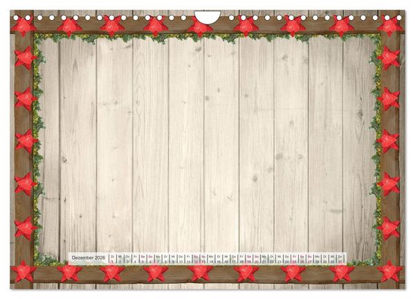 Produktbild: Bastelkalender Nostalgie-Rahmen 2026 (Wandkalender 2026 DIN A4 quer), CALVENDO Monatskalender