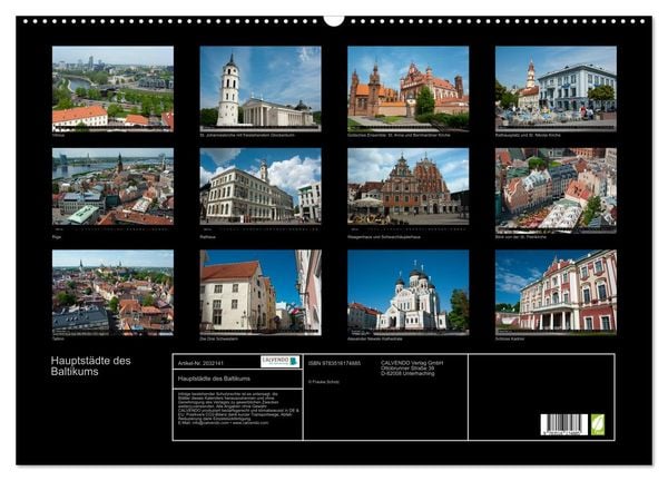 Produktbild: Hauptst&auml;dte des Baltikums (Wandkalender 2026 DIN A2 quer), CALVENDO Monatskalender