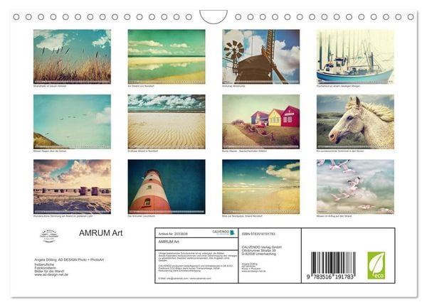 Produktbild: AMRUM Art (Wandkalender 2026 DIN A4 quer), CALVENDO Monatskalender