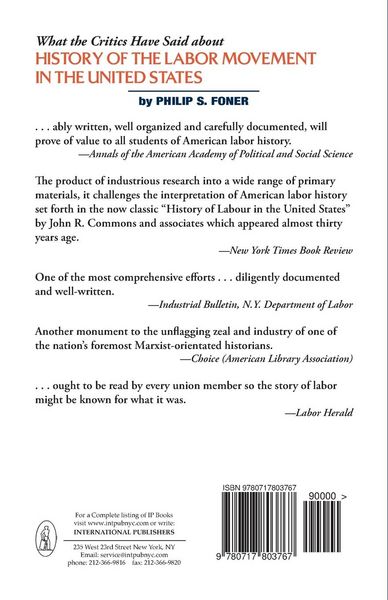 Produktbild: The History Of the Labor Movement, Vol. 1