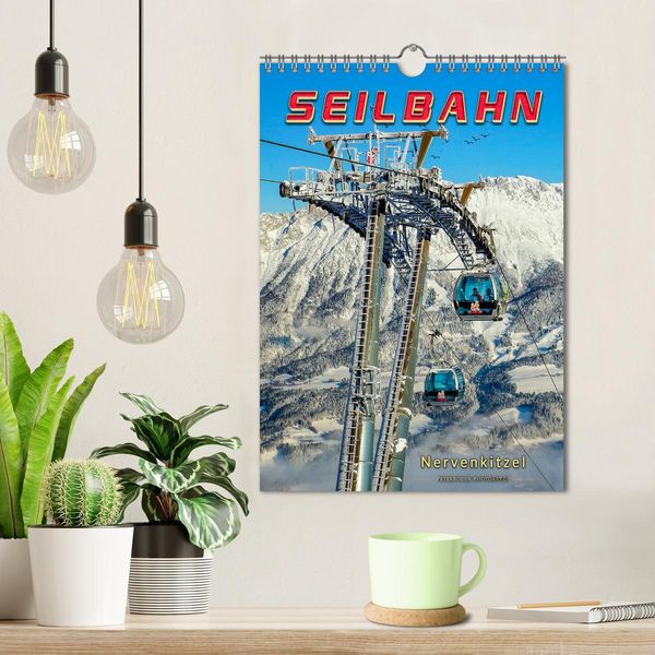 Produktbild: Nervenkitzel Seilbahn (Wandkalender 2026 DIN A4 hoch), CALVENDO Monatskalender