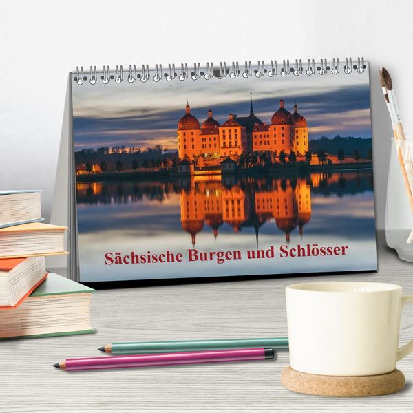 Produktbild: S&auml;chsische Burgen und Schl&ouml;sser (Tischkalender 2026 DIN A5 quer), CALVENDO Monatskalender