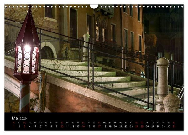 Produktbild: Venedig bei Nacht (Wandkalender 2026 DIN A3 quer), CALVENDO Monatskalender