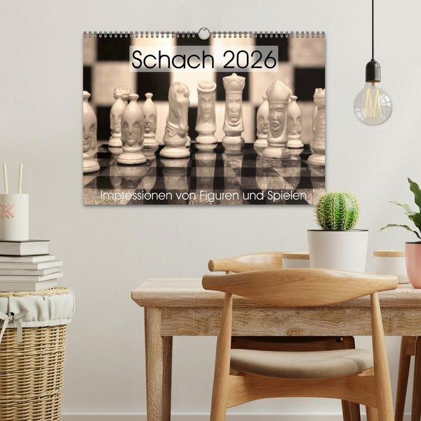 Produktbild: Schach 2026. Impressionen von Figuren und Spielen (Wandkalender 2026 DIN A3 quer), CALVENDO Monatskalender