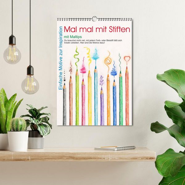 Produktbild: Mal mal mit Stiften (Wandkalender 2026 DIN A3 hoch), CALVENDO Monatskalender