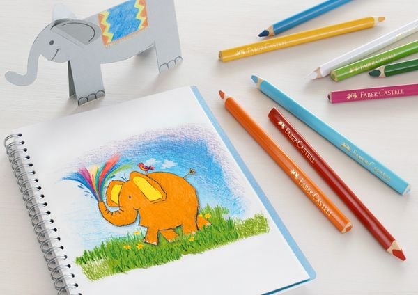 Produktbild: Faber-Castell Buntstifte dreikant Jumbo 5.4mm 12er Karton