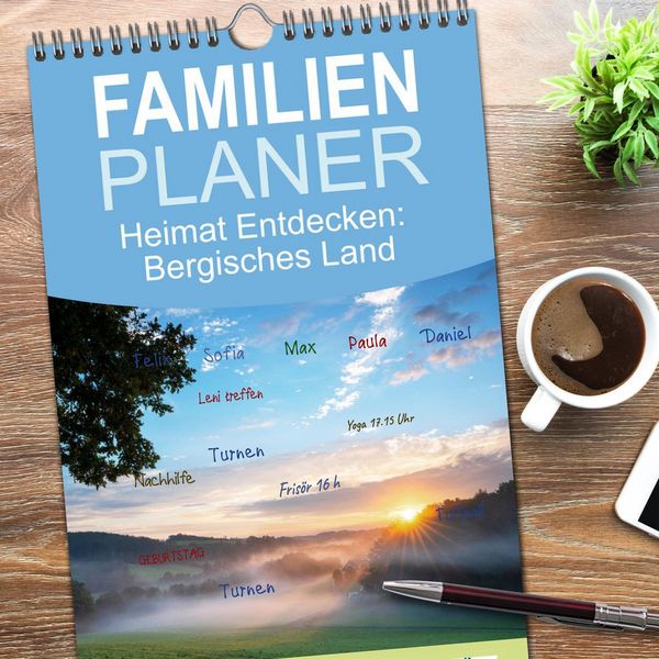 Produktbild: Familienplaner 2026 - Heimat Entdecken: Bergisches Land mit 5 Spalten (Wandkalender, 21 x 45 cm) CALVENDO
