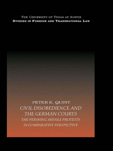 Produktbild: Civil Disobedience and the German Courts