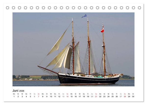 Produktbild: Segelschiffe auf dem Limfjord (Tischkalender 2026 DIN A5 quer), CALVENDO Monatskalender