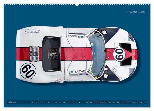 Produktbild: Legenden des Rennsports Historic Sports Cars 1960-1975 (hochwertiger Premium Wandkalender 2026 DIN A2 quer), Kunstdruck in Hochglanz