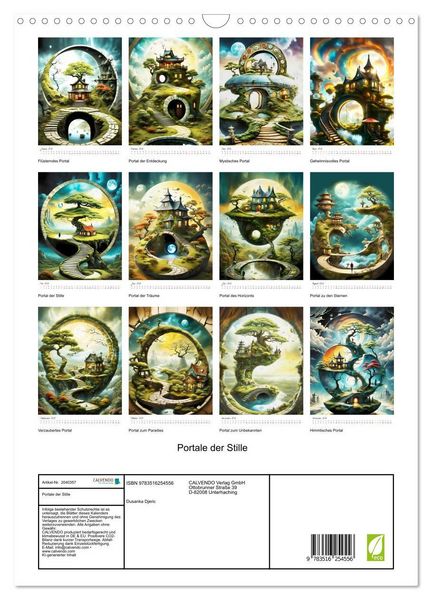 Produktbild: Portale der Stille (Wandkalender 2026 DIN A3 hoch), CALVENDO Monatskalender