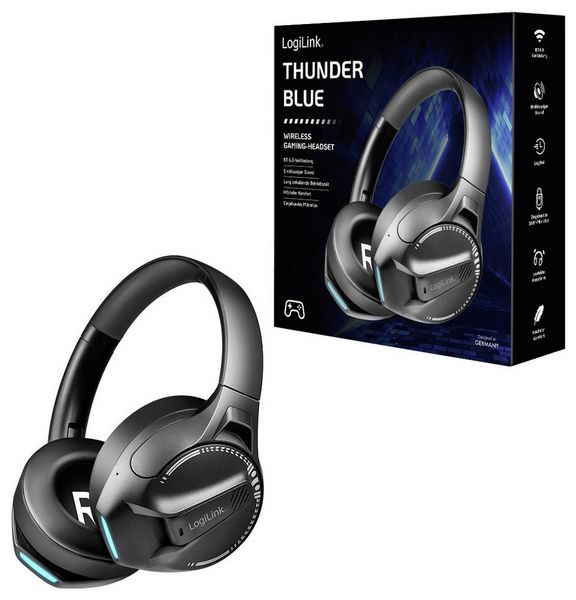 Produktbild: LogiLink BT0070 Over Ear Kopfh&ouml;rer Bluetooth&reg; Schwarz