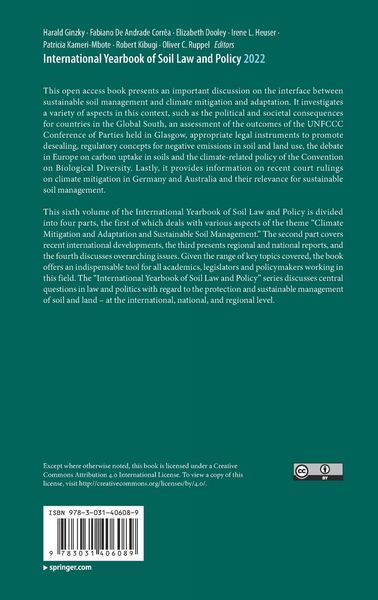 Produktbild: International Yearbook of Soil Law and Policy 2022