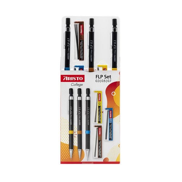 Produktbild: ARISTO College Feinminenstift FLP 3+3 Set, Stift 0.3/0.5/0.7+Minen 0.3/0.5/0.7