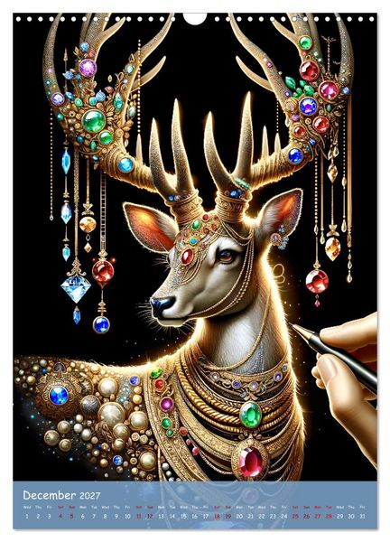 Produktbild: The Art of Power Animals (Wall Calendar 2027 DIN A3 portrait), CALVENDO 12 Month Wall Calendar