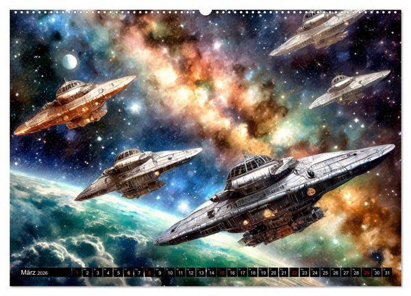 Produktbild: Mobilit&auml;t im All (Wandkalender 2026 DIN A2 quer), CALVENDO Monatskalender