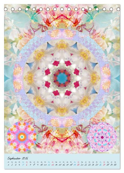 Produktbild: BLUMEN MANDALAS (Tischkalender 2026 DIN A5 hoch), CALVENDO Monatskalender