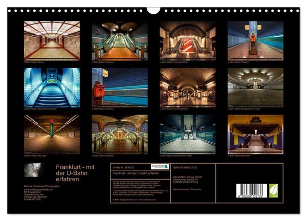 Produktbild: Frankfurt - mit der U-Bahn erfahren (Wandkalender 2027 DIN A3 quer), CALVENDO Monatskalender