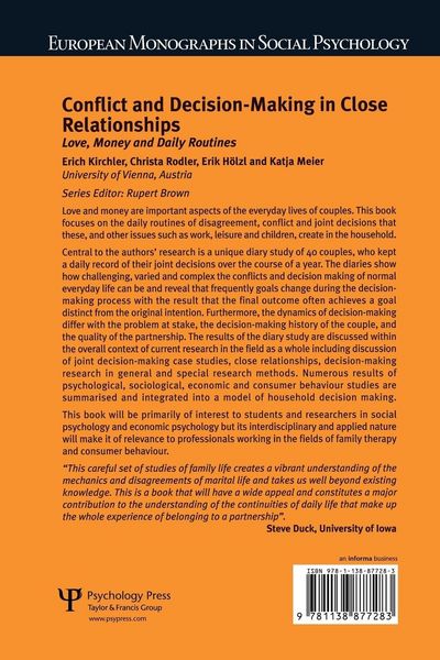 Produktbild: Conflict and Decision Making in Close Relationships