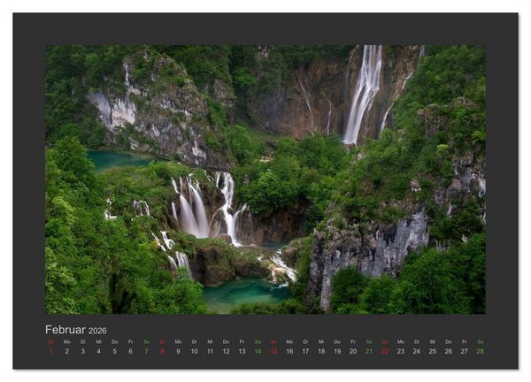 Produktbild: FALLENDE WASSER (Wandkalender 2026 DIN A2 quer), CALVENDO Monatskalender
