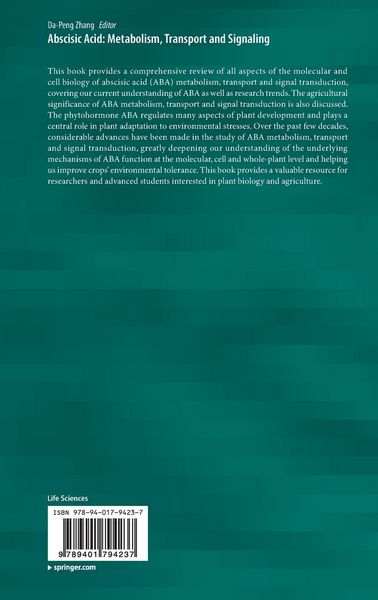 Produktbild: Abscisic Acid: Metabolism, Transport and Signaling