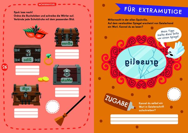 Produktbild: Leser&auml;tsel f&uuml;r mutige Kinder - Achtung, hier spukt's! - ab 6 Jahren