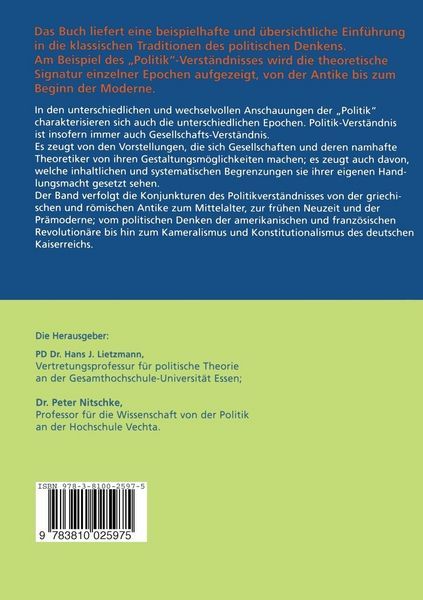 Produktbild: Klassische Politik