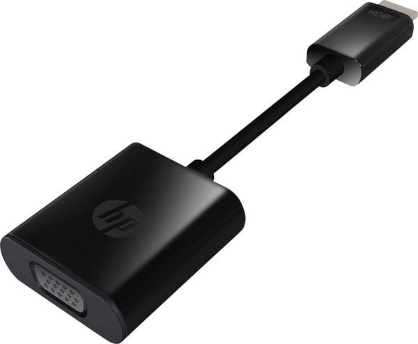 Produktbild: HP H4F02AA HDMI / VGA Adapter [1x HDMI-Stecker - 1x VGA-Buchse] Schwarz 0.045 m
