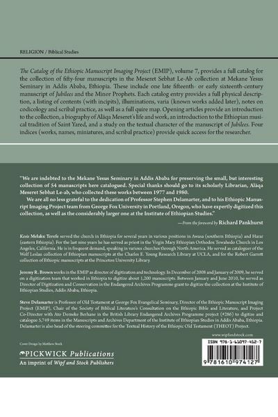 Produktbild: Catalogue of the Ethiopic Manuscript Imaging Project